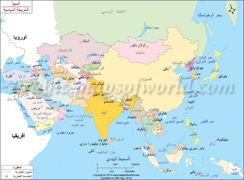 خريطة آسيا خريطة آسيا