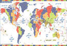 العالم المنطقة الزمنية خريطة