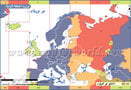 أوروبا المنطقة الزمنية خريطة