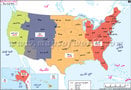 الولايات المتحدة الأمريكية المنطقة الزمنية خريطة
